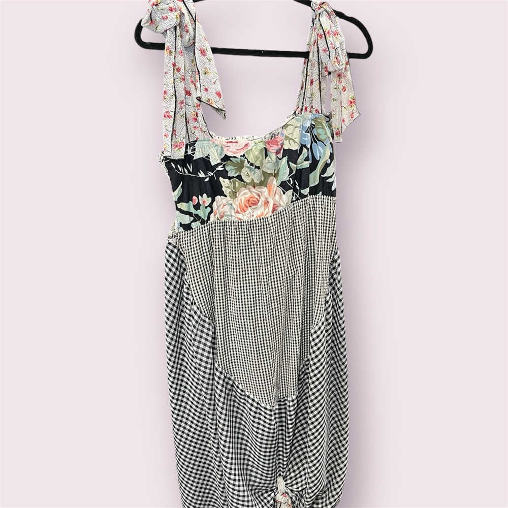 Vintage Patchwork Squared Neckline With Shoulder … - image 1